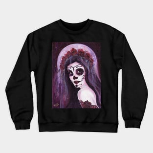 Day of the dead Haunted Moon By Renee Lavoie Crewneck Sweatshirt